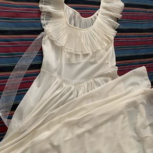 Long White Flowing Dress